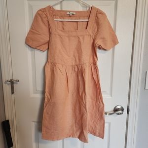 Madewell Allie Linen Blend Mini Dress